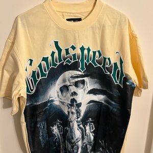Graphic Tee with Skull and Horse Design